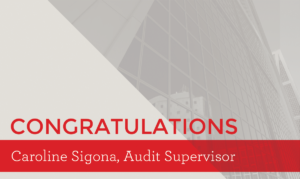 Caroline Sigona, Audit Supervisor